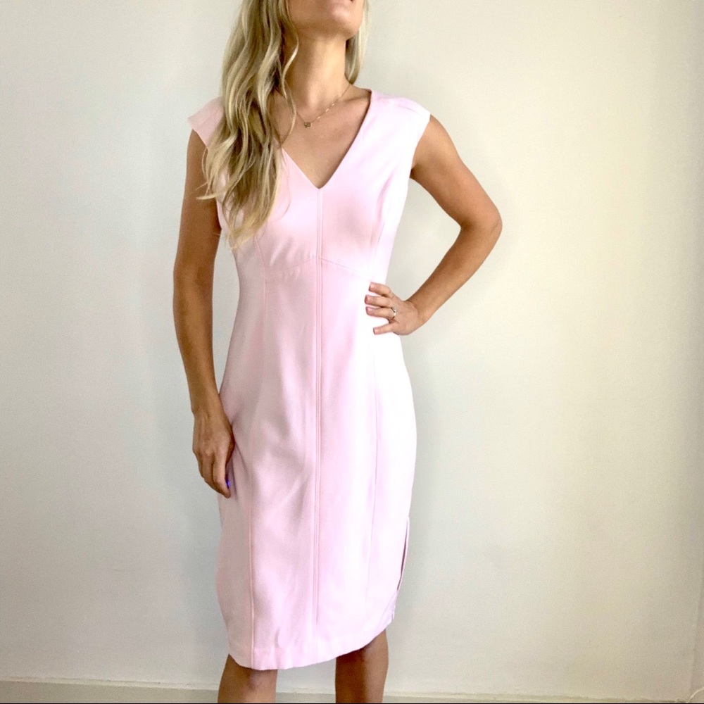 White House Black Market Light Pink Sheath Dress 4